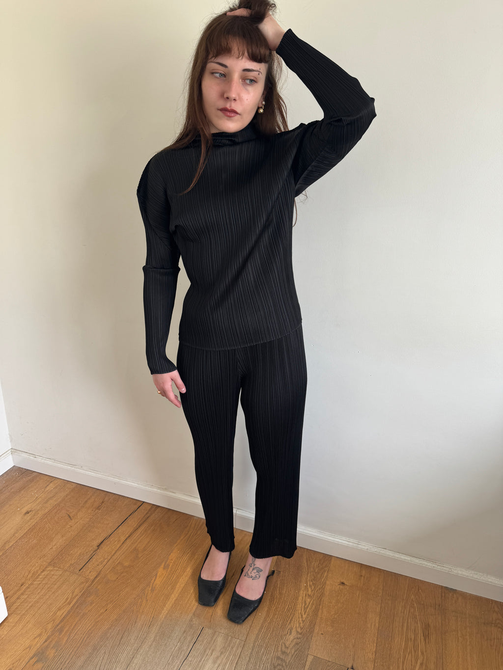 Pleats Please Black Structured Top