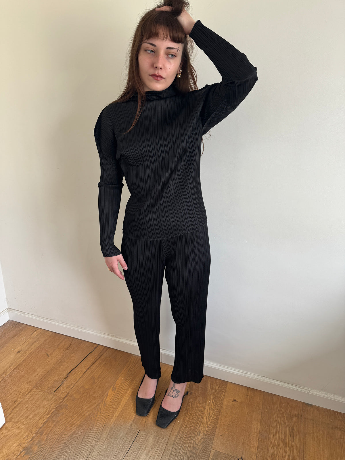 Pleats Please Black Structured Top