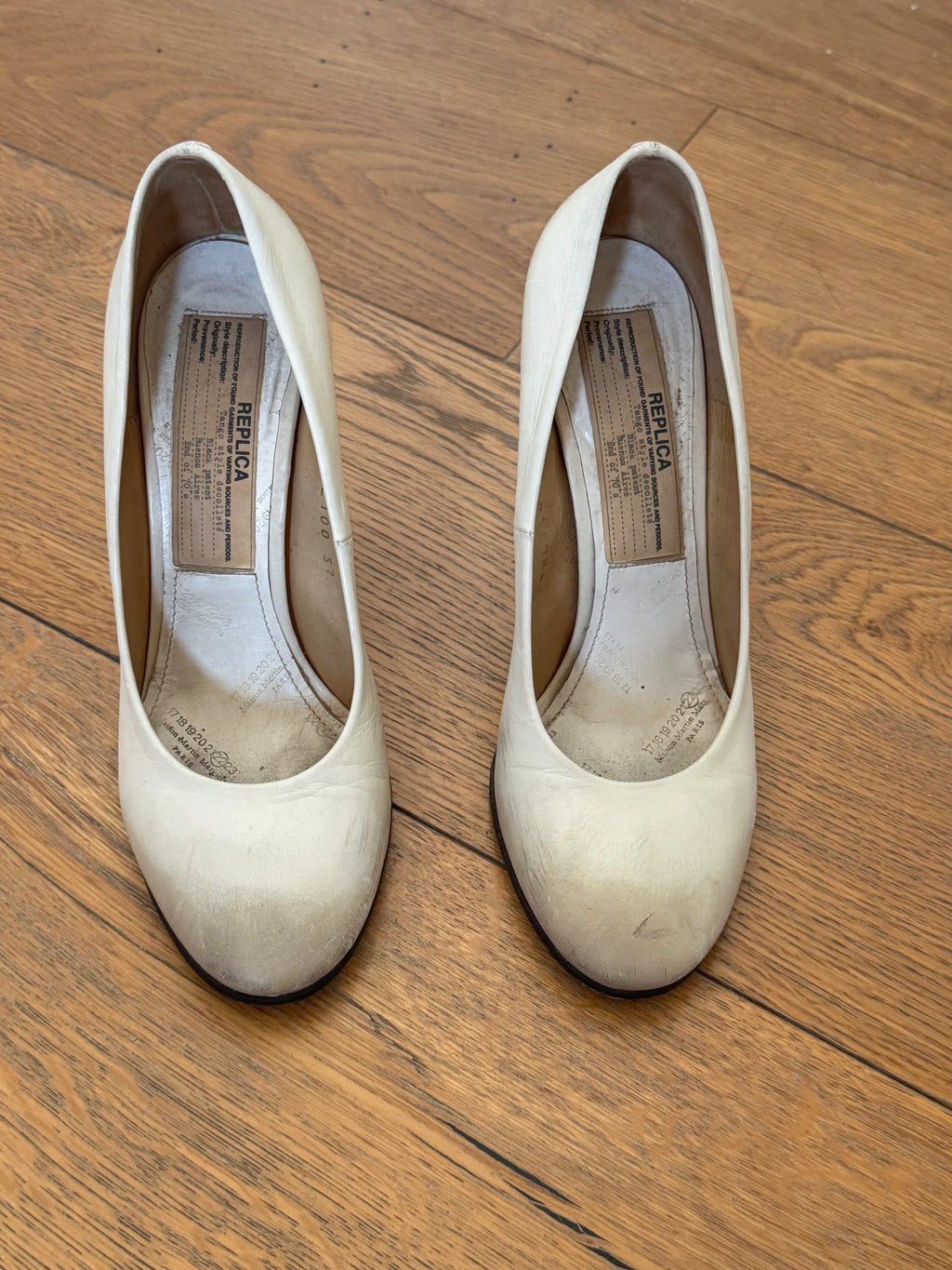 Maison Margiela “Replica” 22 White “Worn” Heels