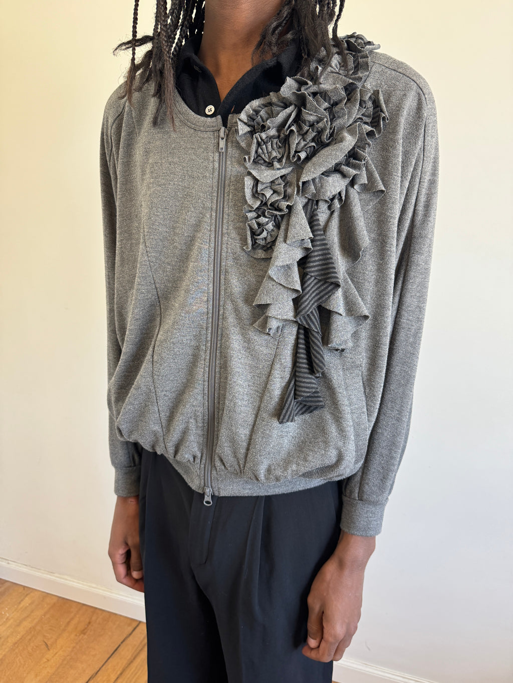 Atsuro Tayama Ruffle Zip Up