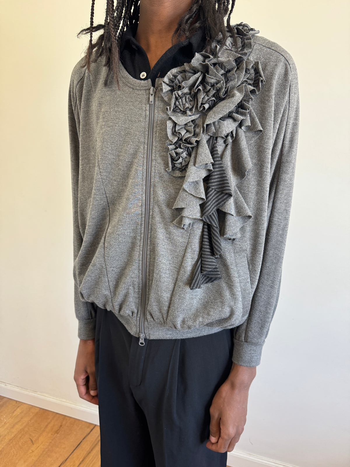 Atsuro Tayama Ruffle Zip Up
