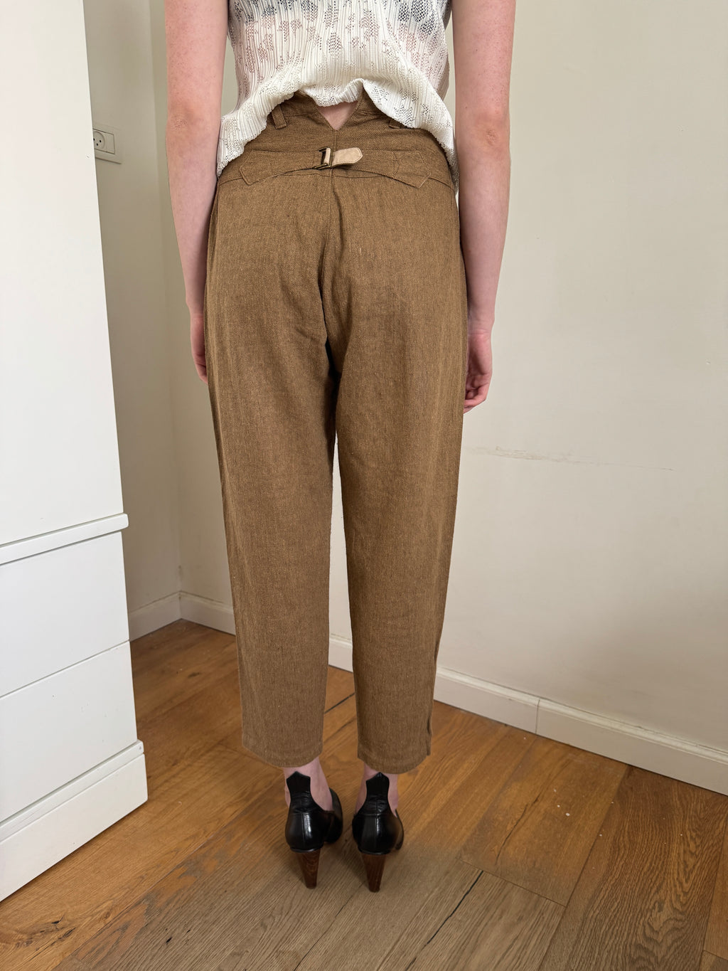 Y’s 80’s Cigarette Buckle Back Pants