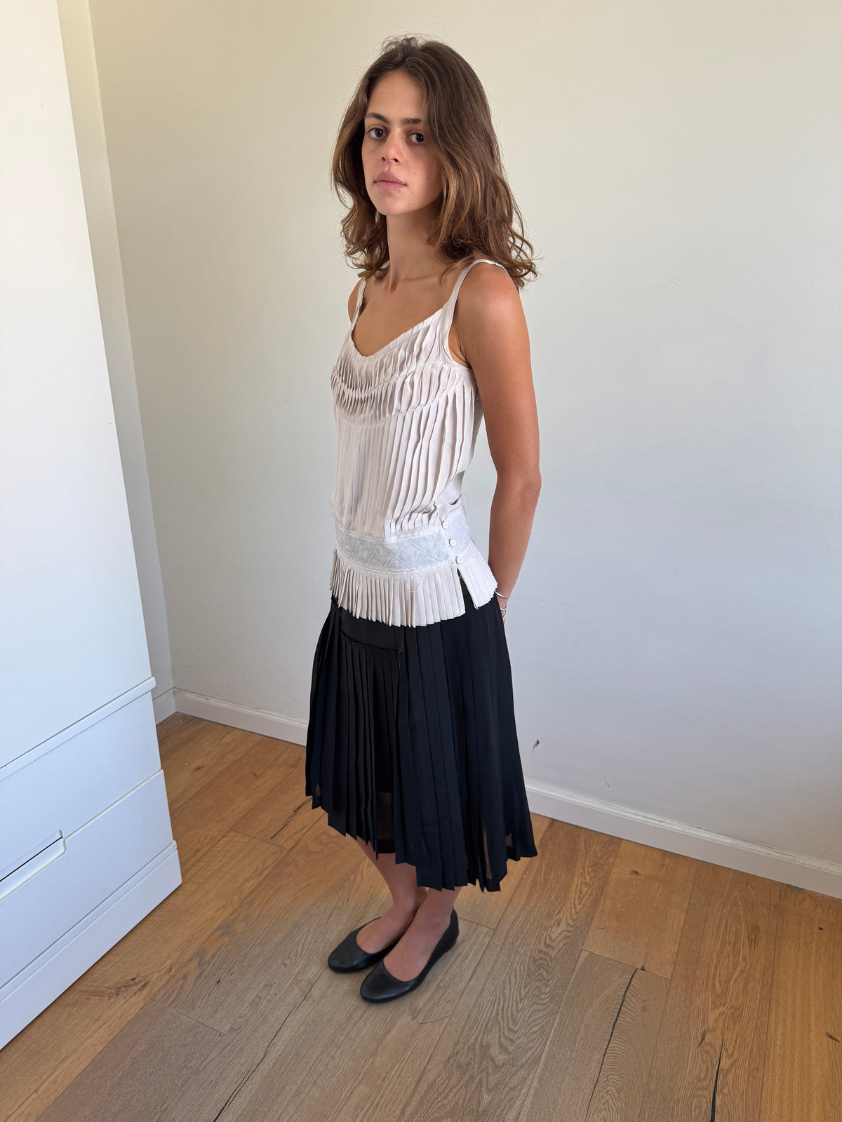 Fendi Silk Pleated Camisole