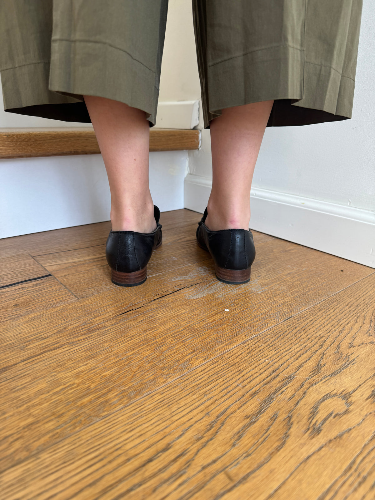 Y’s Wooden Heeled Slip Ons