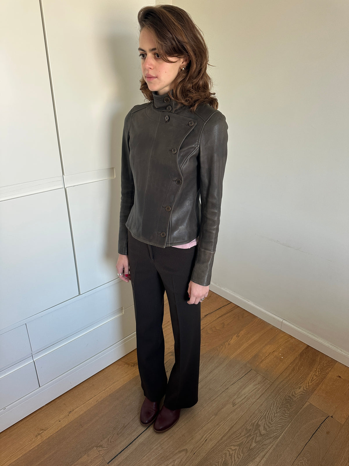 Theory Lambskin Fencing Style Jacket
