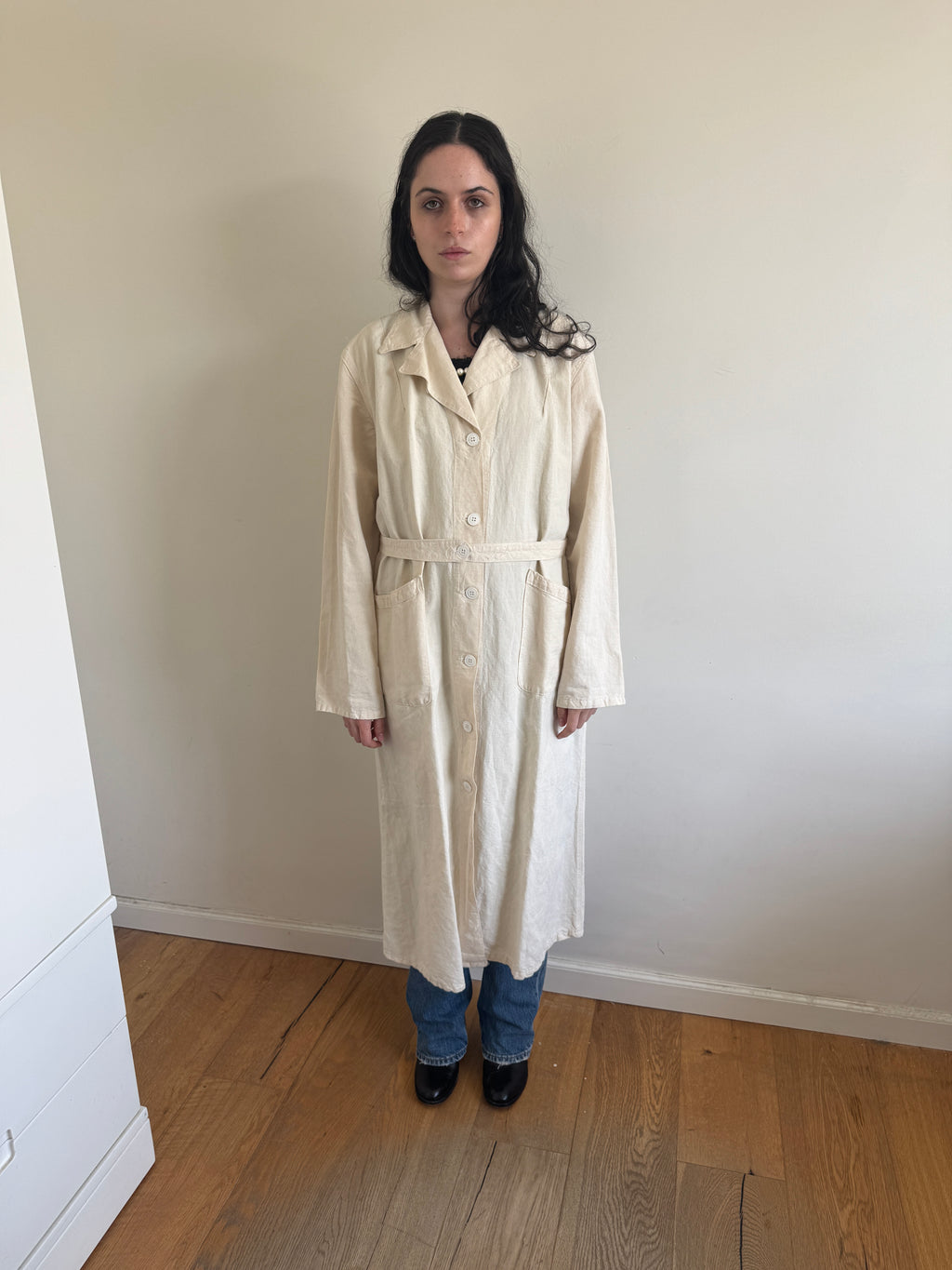 40’s French Army Hospital Trench Coat Exact Replica By 35Summers