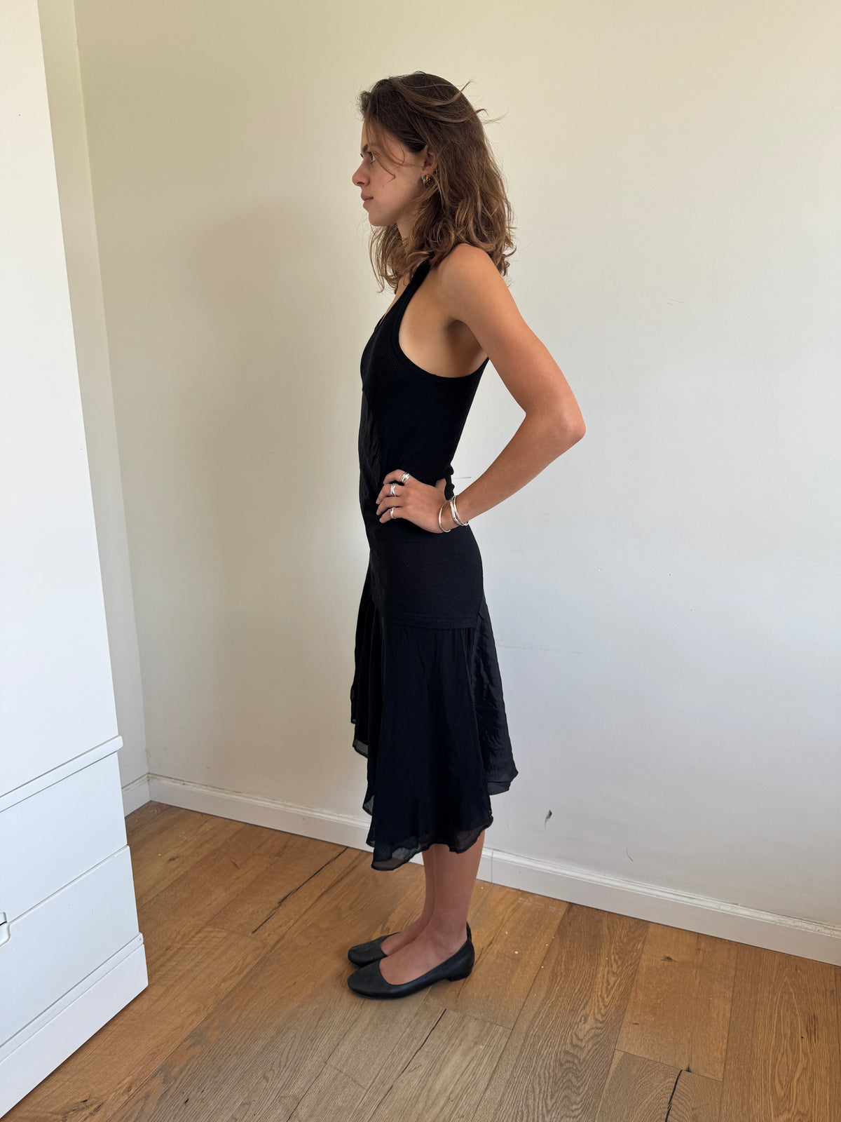 Sacai Asymmetric Tank Top Dress