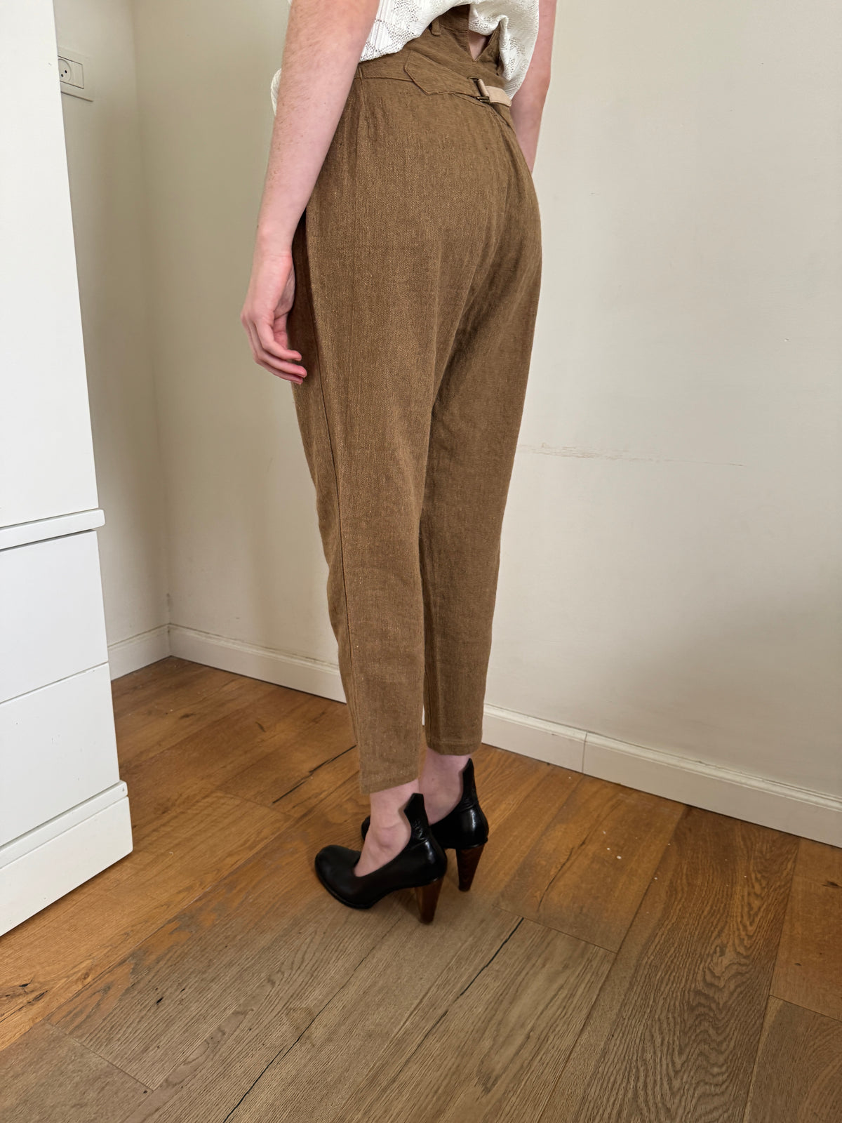 Y’s 80’s Cigarette Buckle Back Pants