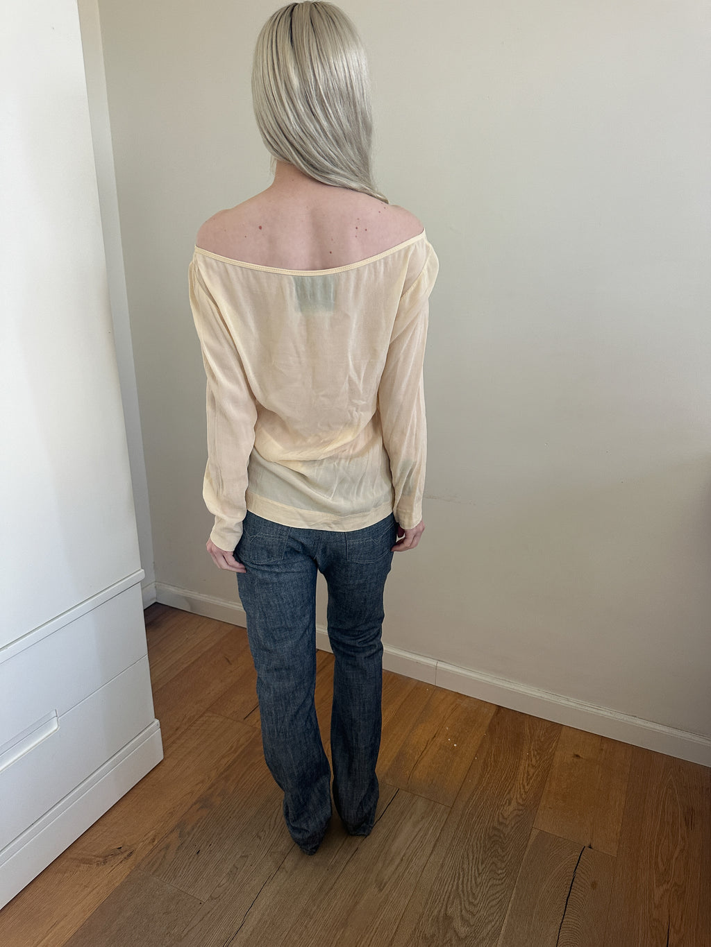 Moschino Sheer Draped Top