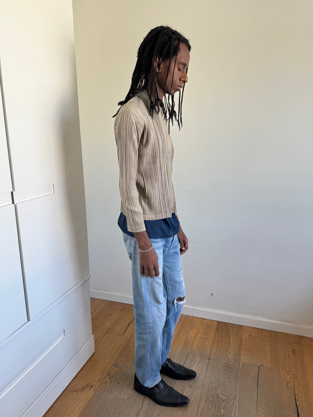 Pleats Please Golden Zip Up
