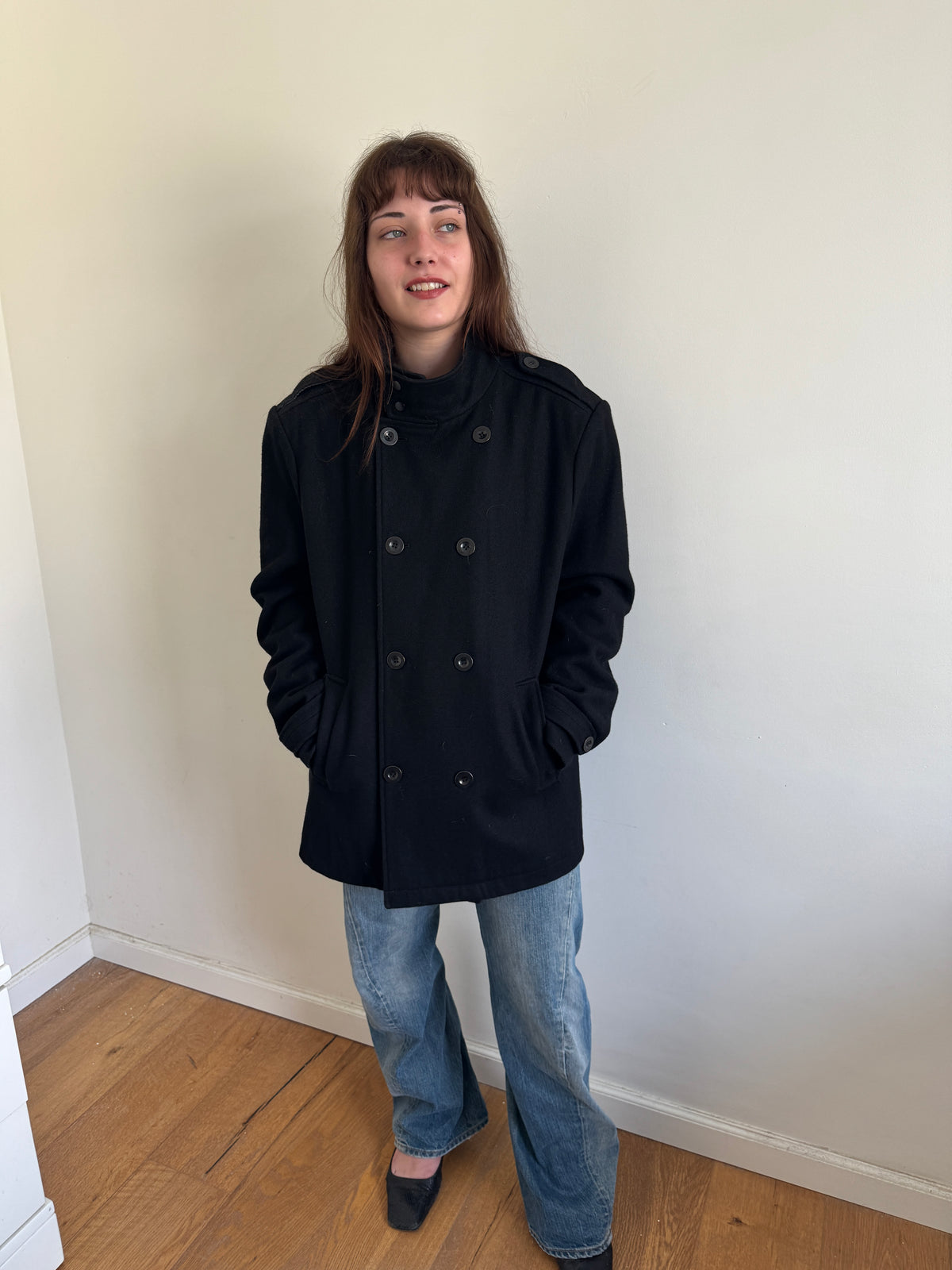 Kenneth Cole Oversized Pea Coat