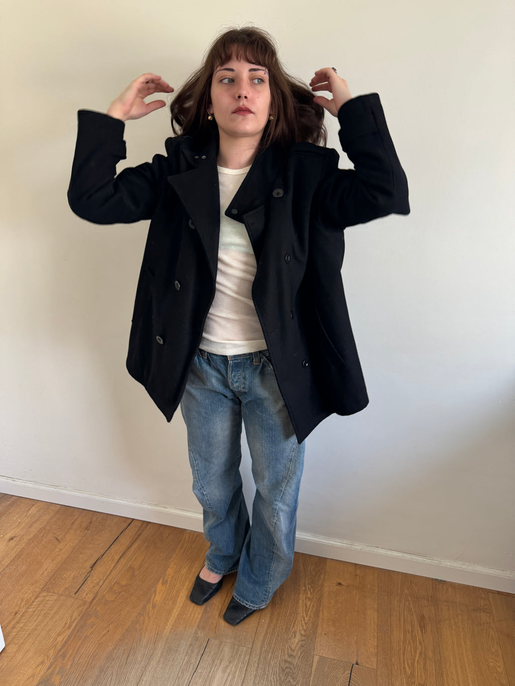 Kenneth Cole Oversized Pea Coat