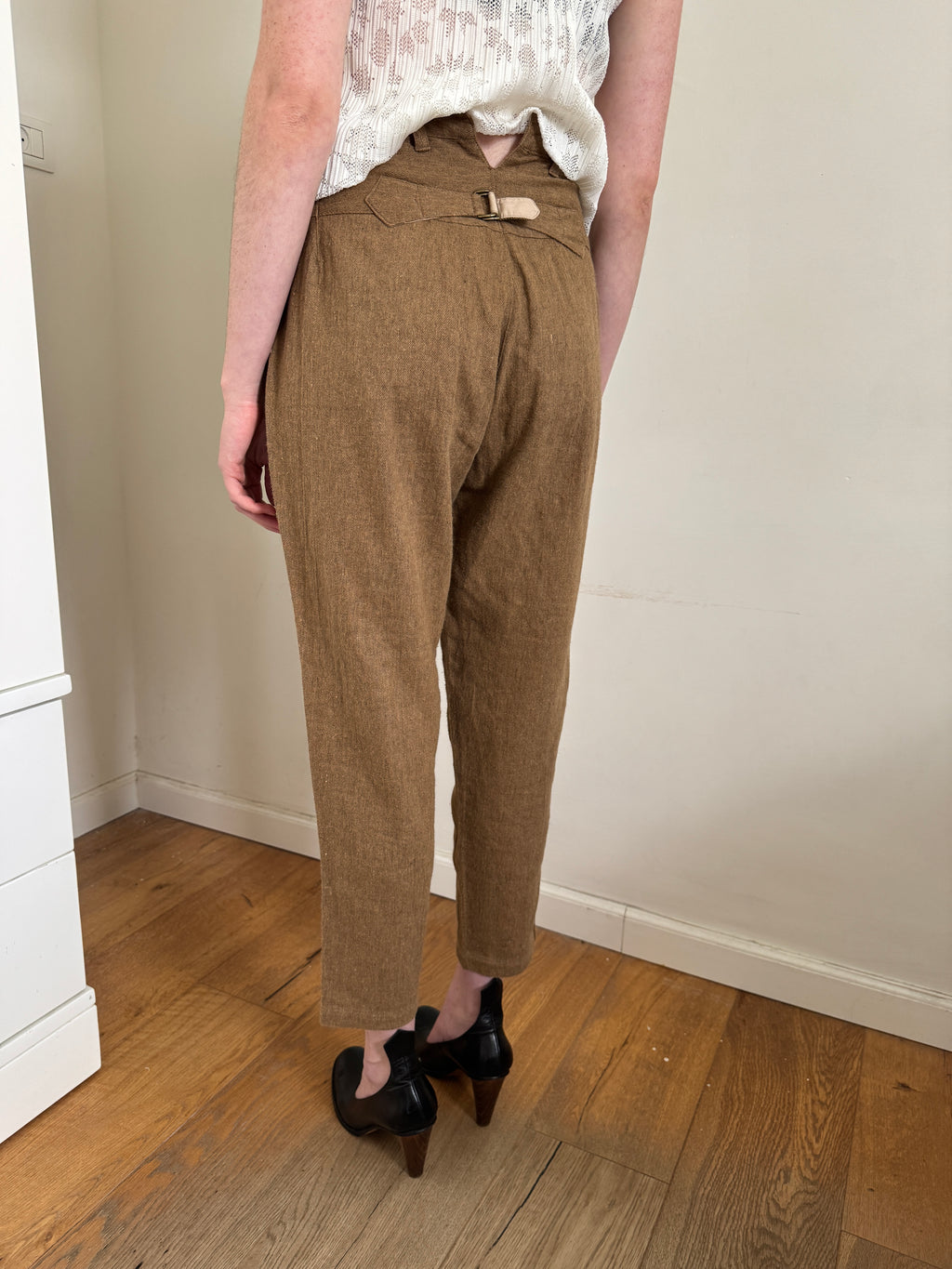 Y’s 80’s Cigarette Buckle Back Pants