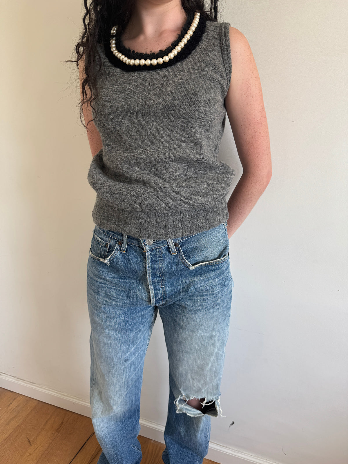 Tricot CDG 2006 Pearl Knit Vest