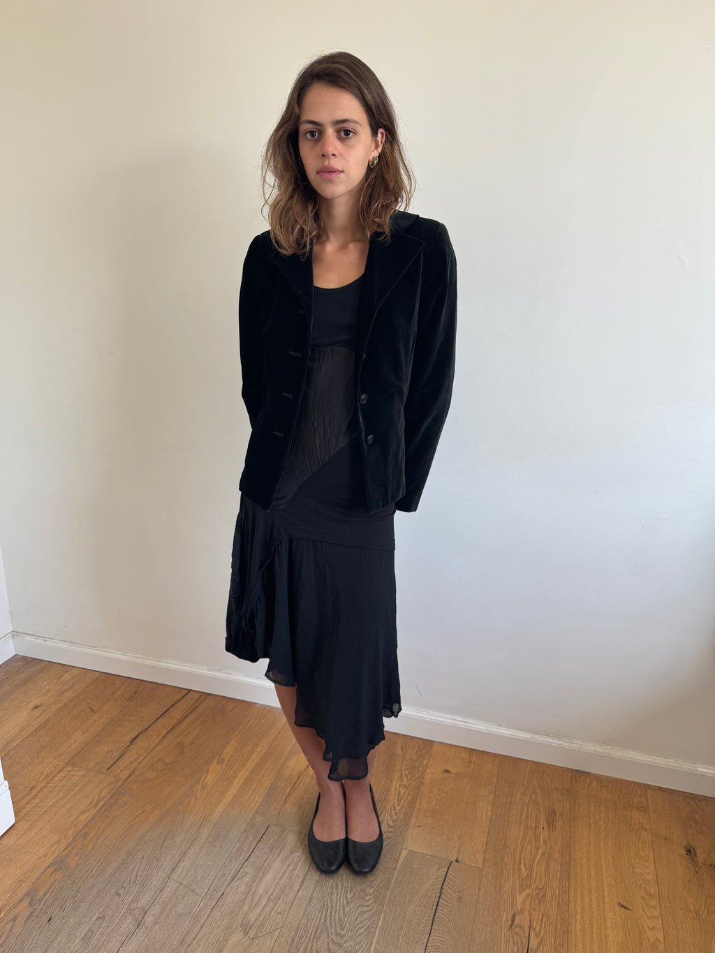 Balenciaga Velvet Fitted Blazer