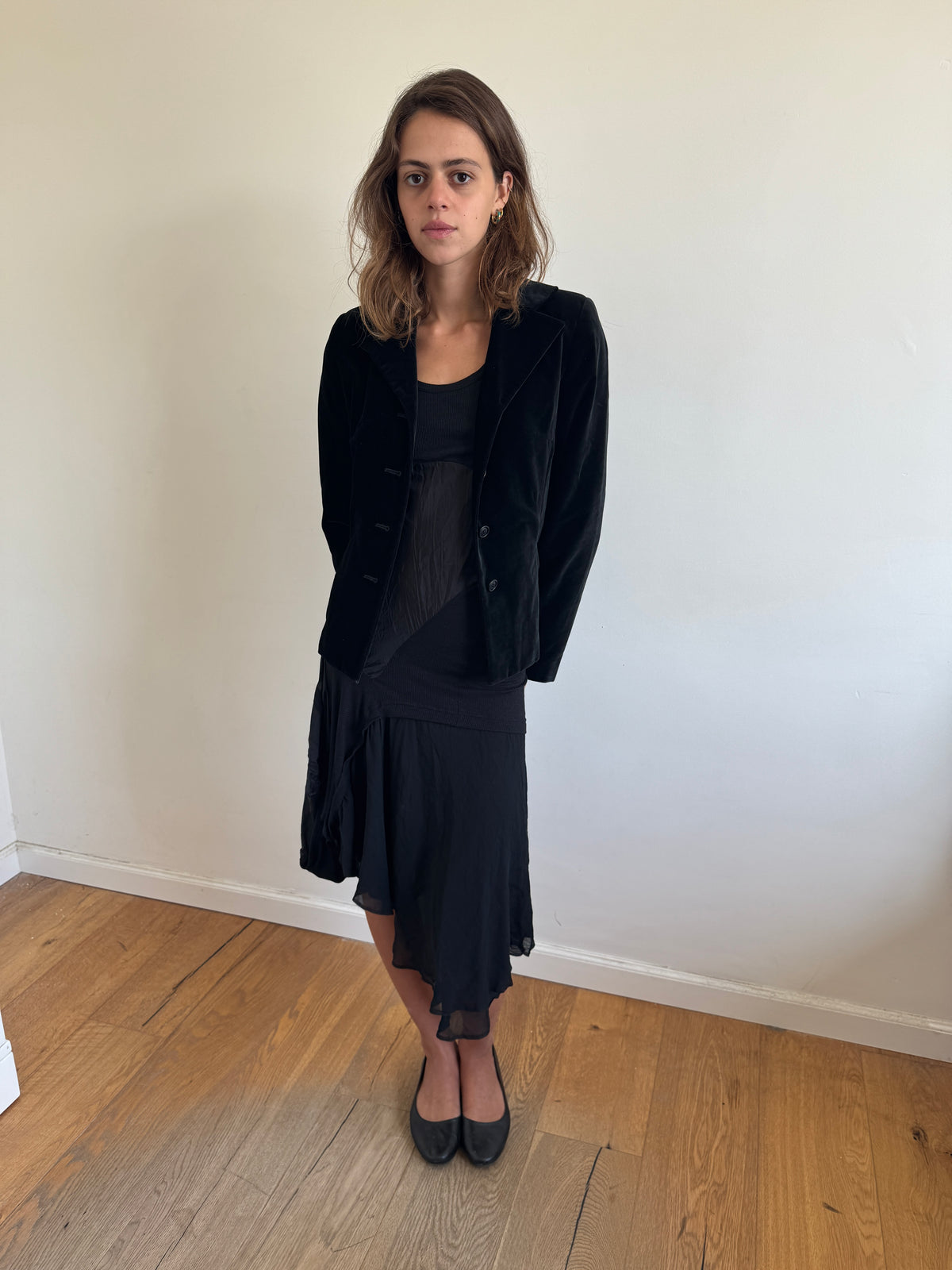 Balenciaga Velvet Fitted Blazer