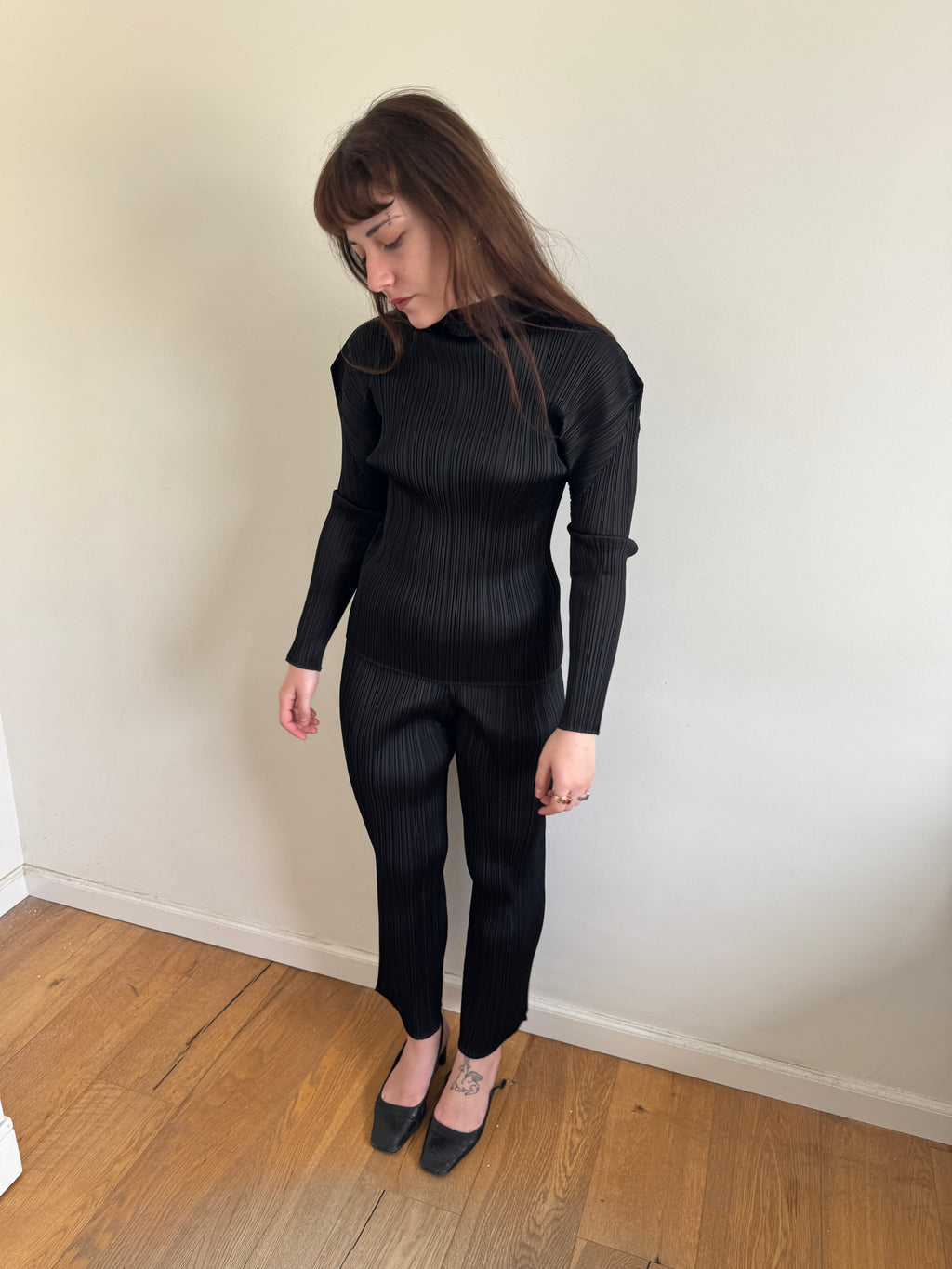 Pleats Please Black Structured Top