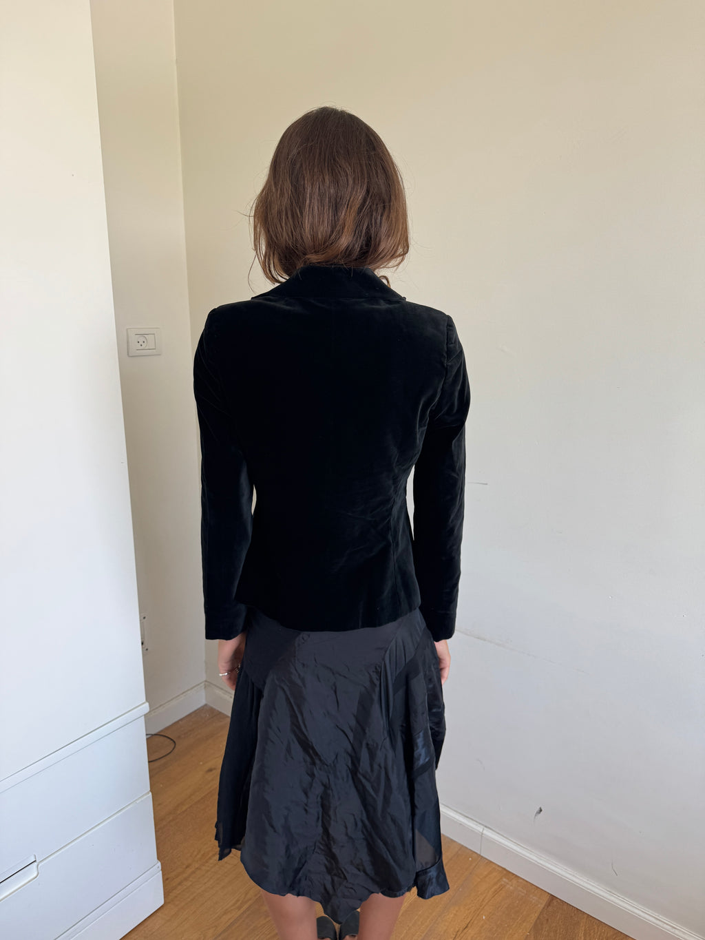 Balenciaga Velvet Fitted Blazer