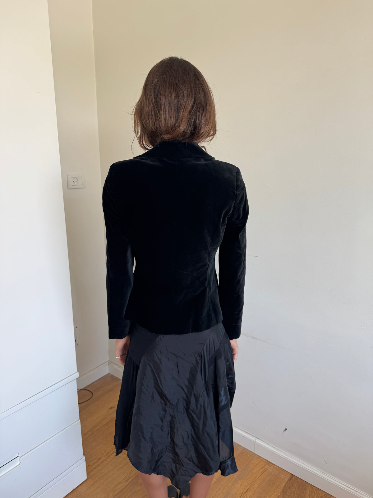 Balenciaga Velvet Fitted Blazer