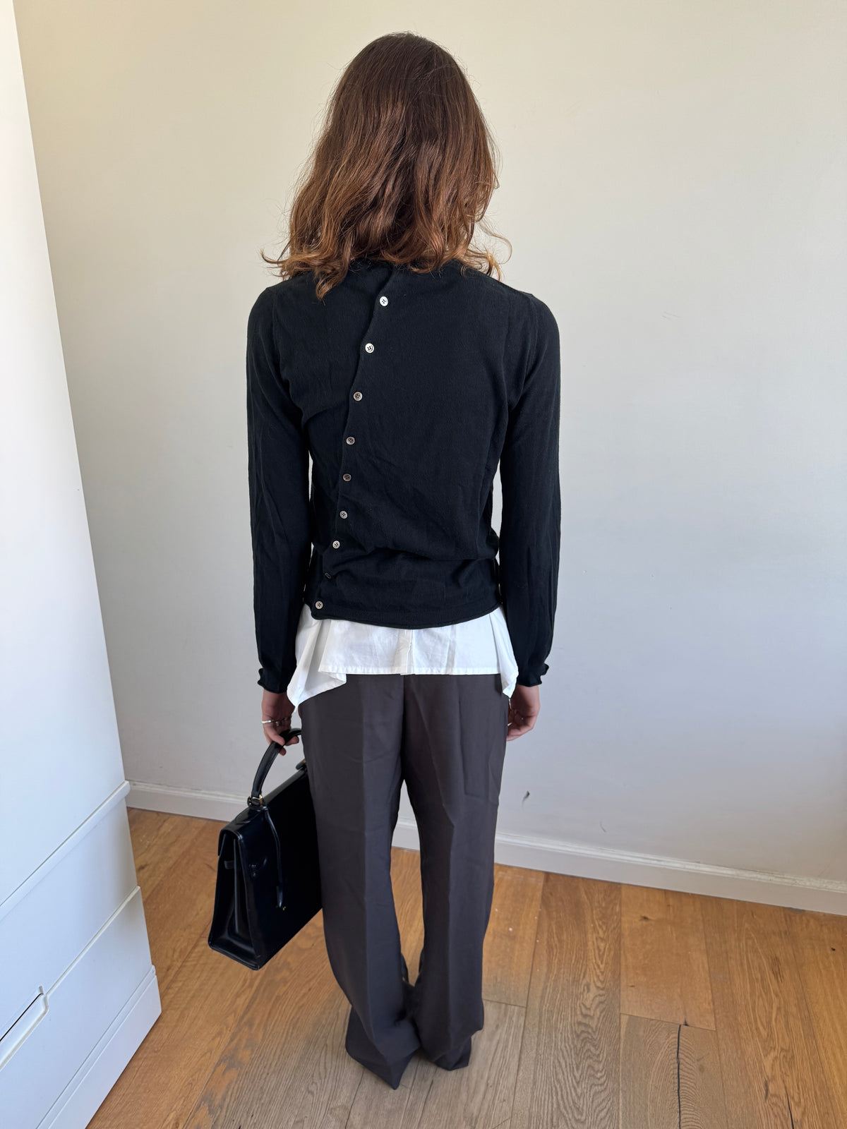 Atsuro Tayama Asymmetric From And Back Button Cardigan