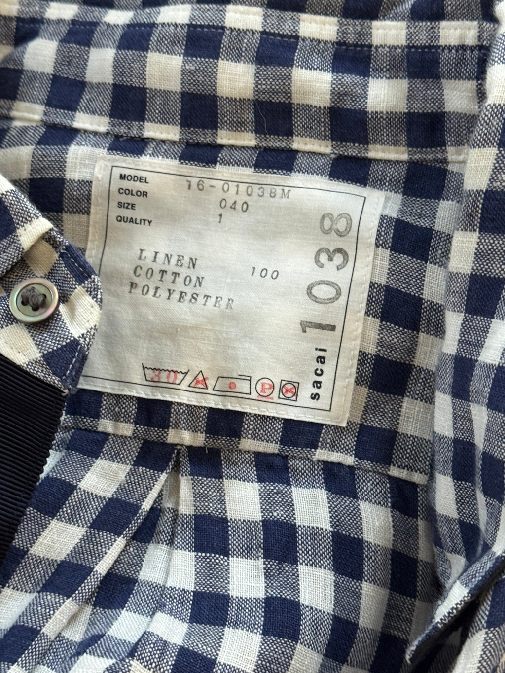 Sacai Gingham Linen Shirt