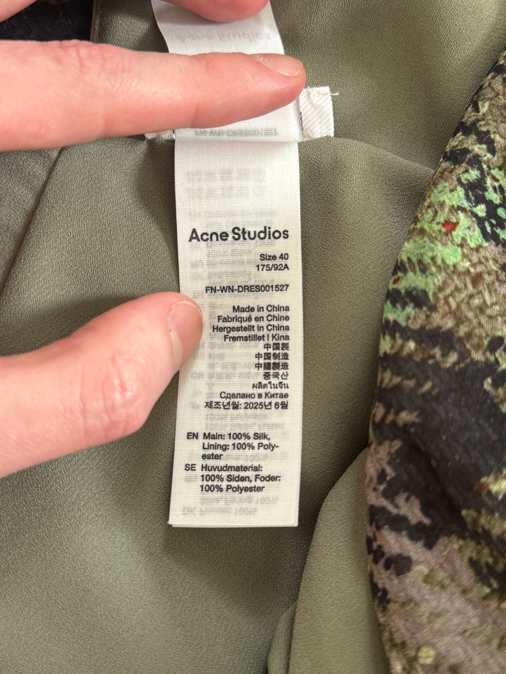 Acne Studios F/W25 Babydoll Pixel Dress